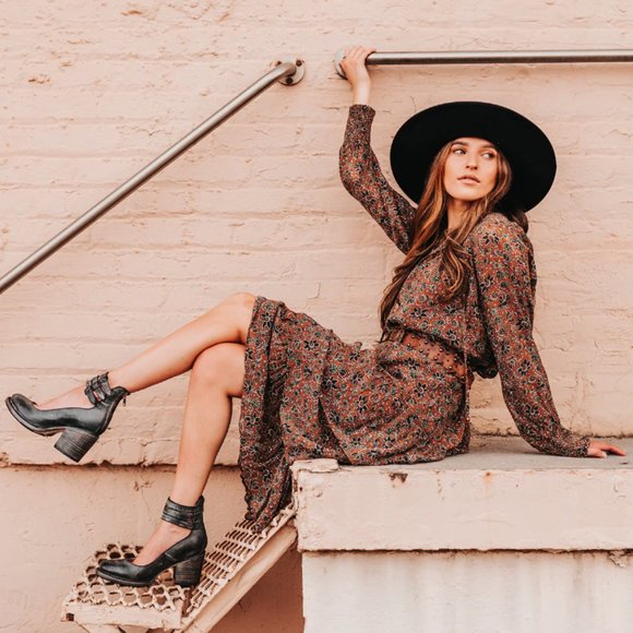 NWOB Freebird by Steven Randi Heels Black Leather Size 9 - Worn once in house - Picture 12 of 14